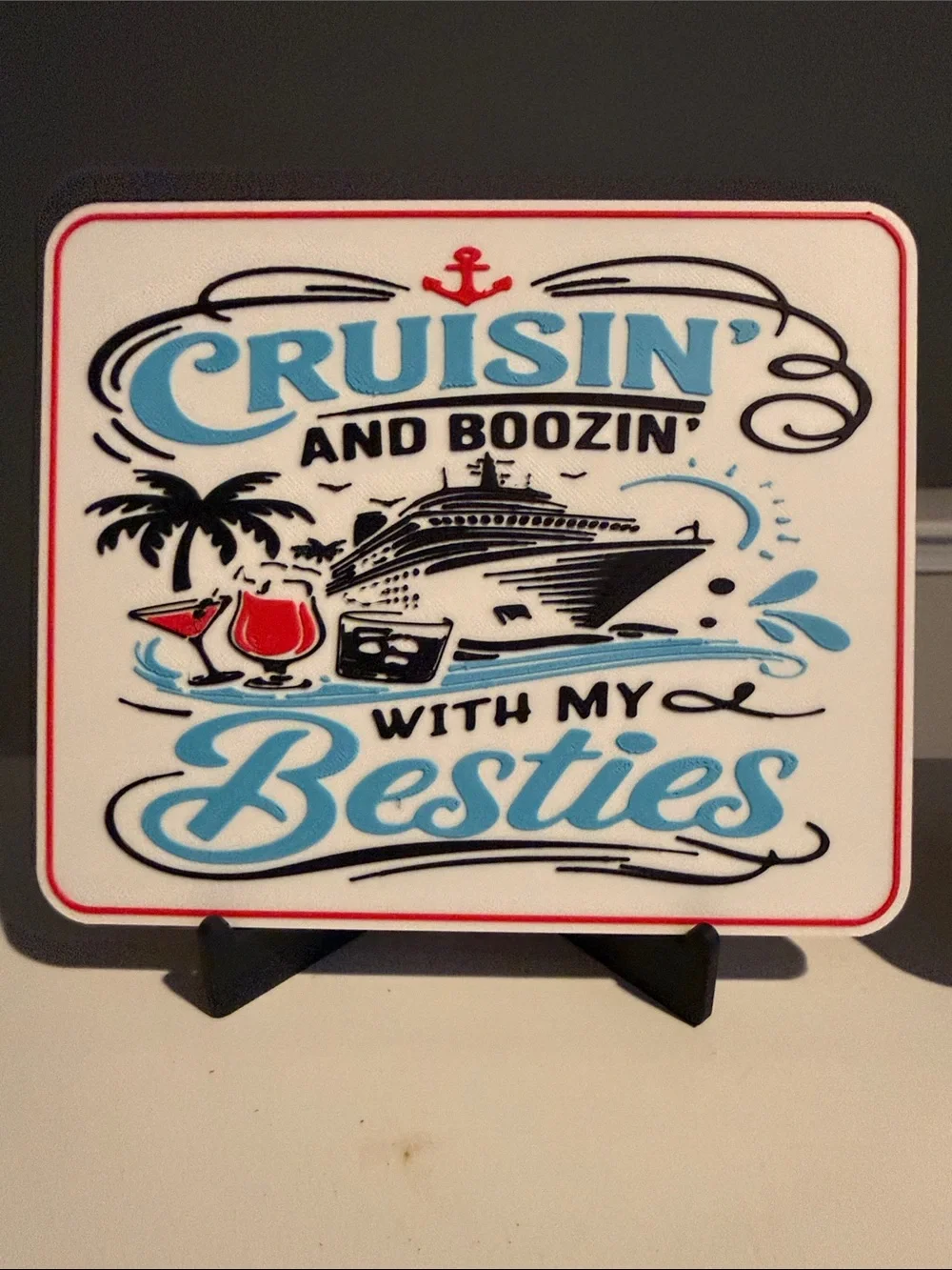 Cruisin' & Boozin' With My Besties Cruise door signs